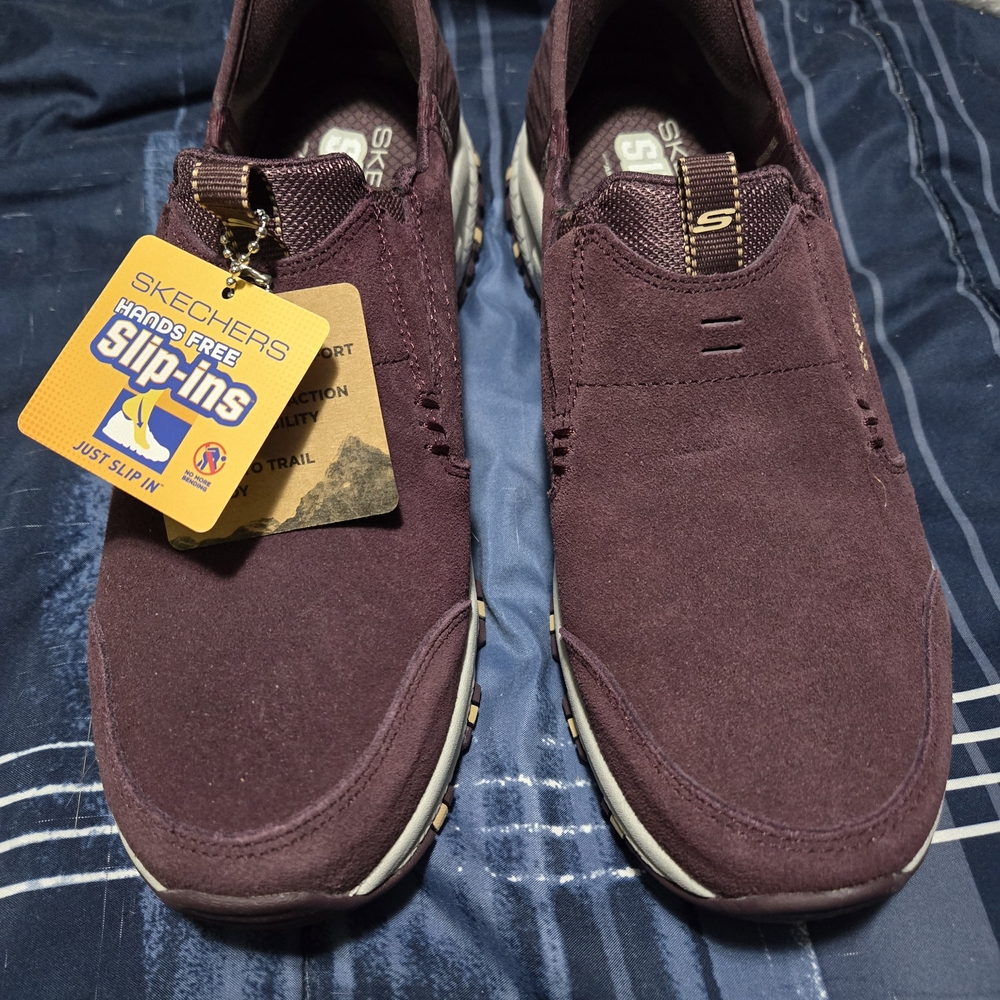 Skechers Women's Burgundy Slip-On Sneakers
